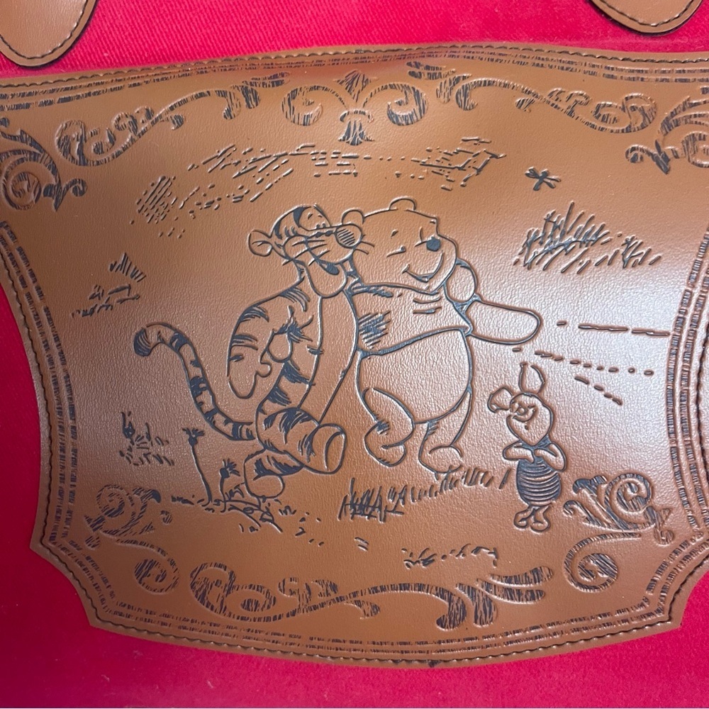 Vintage Winnie the Pooh and Friends Red Shoulder Bag Like New - Picture 2 of 10